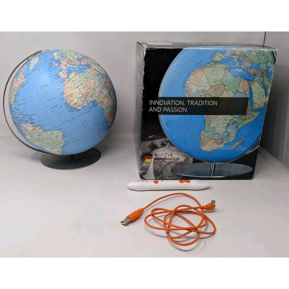 Expedition‎ Earth Columbus 10" Globe With Ting Audio Pen Germany Made FOR PARTS